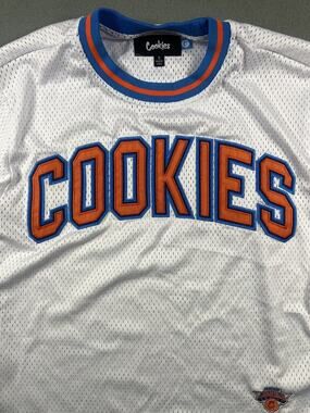 Cookies SF Mesh Jersey T-Shirt Mens Size S NY Knicks Colors Streetwear